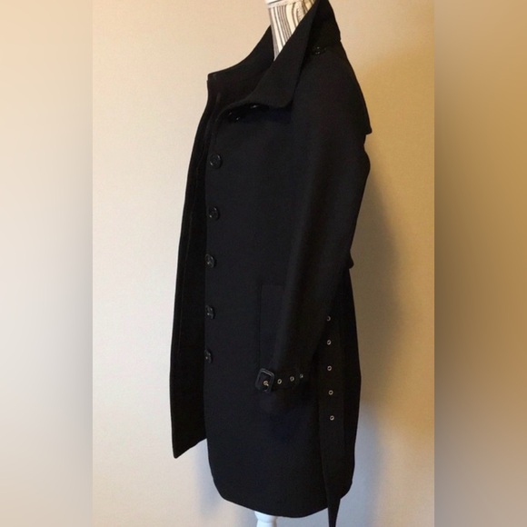 Burberry Gibbsmore Trench Belted Coat Black Women's Size 2 Like New - Picture 7 of 8